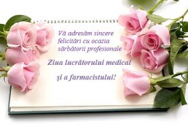 Mesaj de felicitare cu prilejul Zilei Profesionale a Lucrătorului Medical și a Farmacistului
